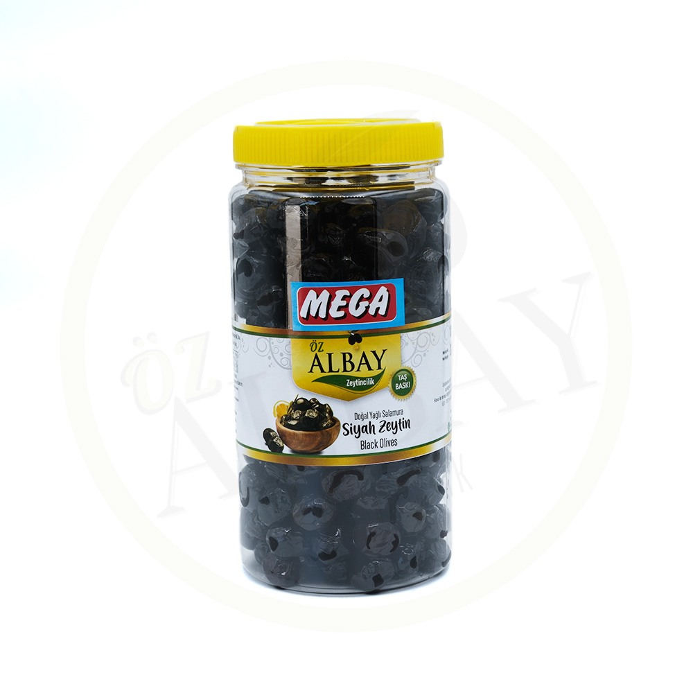 1kg Mega taş baskı siyah zeytin İri boy