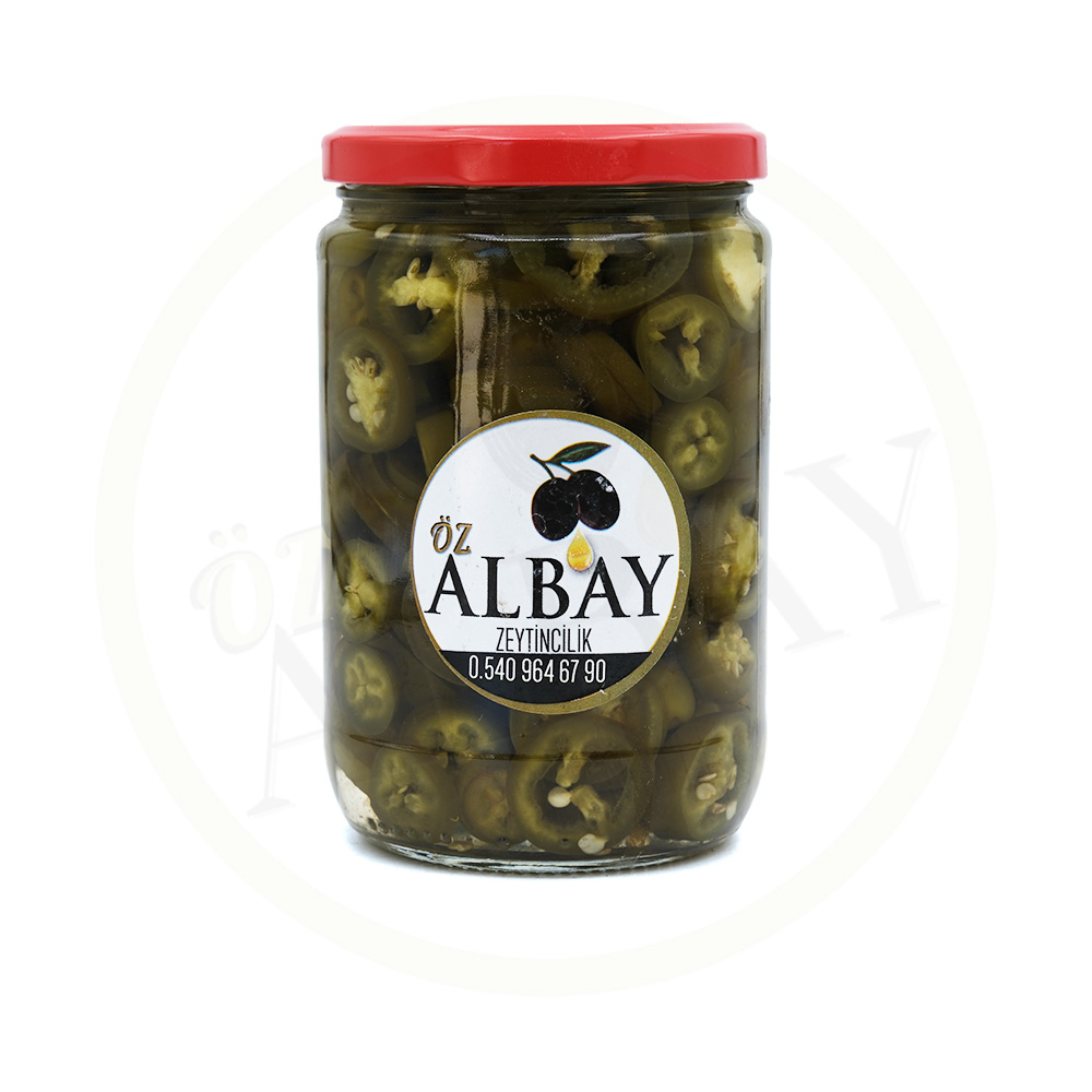 Dilimli Jalapeno Biber Turşusu Cam Kavanoz